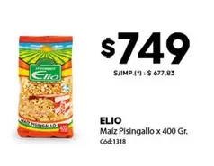 Elio - Maíz Pisingallo x 400 Gr. Cód:1318