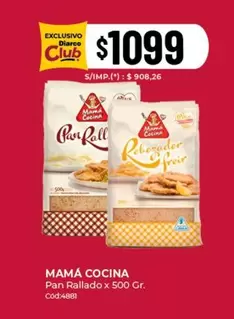 Mama Cocina - Pan Rallado x 500 Gr. Cod:4889