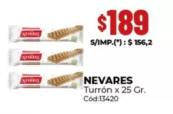 Nevares - Turrón x 25 Gr. Cód:13420
