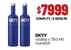 Skyy - Vodka x 750 Ml. Cód:45231