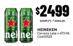 Heineken - Cerveza Lata x 473 Ml. C	ext{ó}d:10523