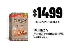 Pureza - Harina Integral x 1 Kg. Cód:31354