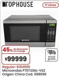 Origen - Microondas P70T20AL-VS2