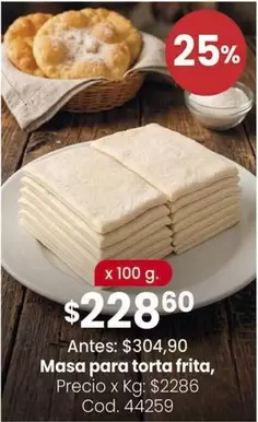 X$ - Masa para torta frita