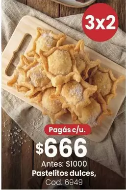Pastelitos dulces, Cod. 6949