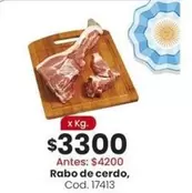 X$ - Rabo de cerdo, Cod. 17413