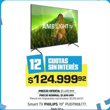 Philips - Smart TV 70" PUD7908/77