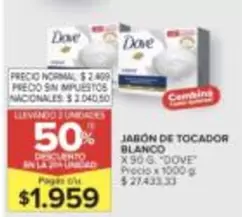 Dove - JABÓN DE TOCADOR BLANCO