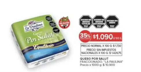 La paulina - QUESO POR SALUT FRACCIONADO