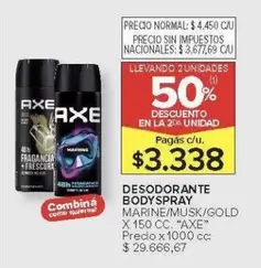 Axe - DESODORANTE BODYSPRAY MARINE/MUSK/GOLD