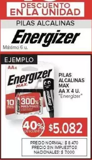 Energizer - PILAS ALCALINAS MAX AA