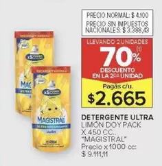 Magistral - DETERGENTE ULTRA LIMÓN DOY PACK