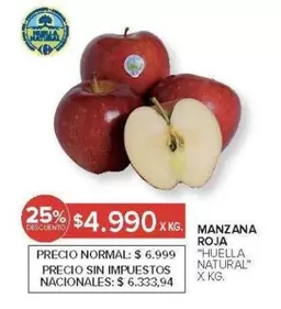 X$ - MANZANA ROJA "HUELLA NATURAL"