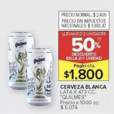 Quilmes - CERVEZA BLANCA LATA