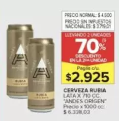 X$ - CERVEZA RUBIA LATA