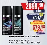 Axe - DESODORANTE x 150 ml.