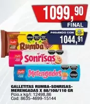 Rumba - GALLETITAS RUMBA-SONRISAS-MERENGADAS X 88/108/110 GR