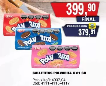 Polvorita - GALLETTITAS POLVORITA X 81 GR