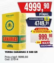 X$ - YERBA CANARIAS X 500 GR