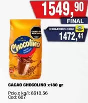 Chocolino - CACAO CHOCOLINO x180 gr