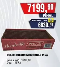 Dulcor - DULCE MEMBRILLO