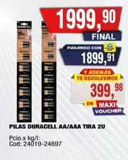 Duracell - PILAS AA/AAA TIRA 2U