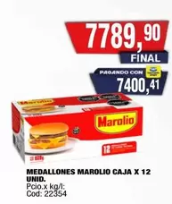 Marolio - MEDALLONES CAJA X 12 UNID.