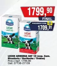 vida - LECHE UAT 1lt (exp. Com. Rivadavia / Bariloche / Trelew) Pcio.x kg/l: 1799,90 Cod: 27138-27139