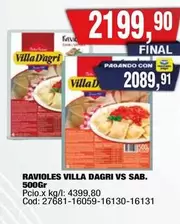 Villa D'agri - RAVIOLI VS SAB. 500Gr