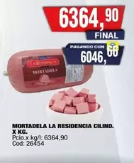 X$ - MORTADELA CILINDRO