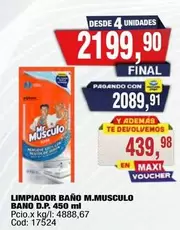 LIMPIADOR BAO M.MUSCULO BANO D.P. 450 ml