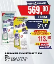 Multimax - LAVAVAJILLAS MULTIMAX X 150 ML