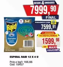 Raid - ESPRAL RAID 12 X 4 U