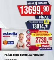 Estrella - PAÑAL BEBE PREM HIP