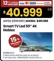 Noblex - Smart TV Led 50" 4K