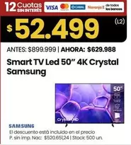 Samsung - Smart TV Led 50" 4K Crystal