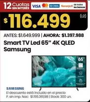 Samsung - Smart TV Led 65" 4K QLED