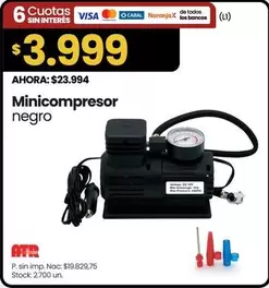 Negro - Minicompresor negro