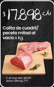 X$ - Colita de cuadril/peceto