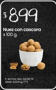 X$ - Nuez con cascara