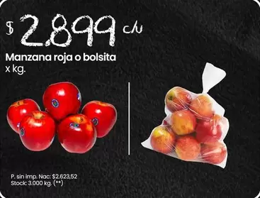 X$ - Manzana roja