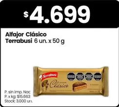 Terrabusi - Alfajor Cl
uevo