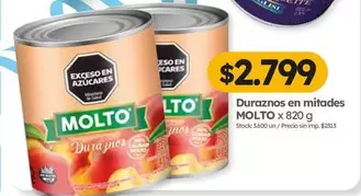 Molto - Duraznos en mitades