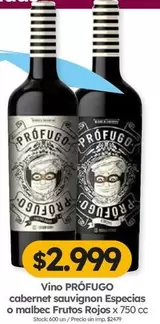 Malbec - Vino Cabernet Sauvignon Especias o Frutos Rojos