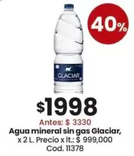 Glaciar - Agua mineral sin gas