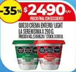 X$ - QUESO CREMA ENTERO/LIGHT