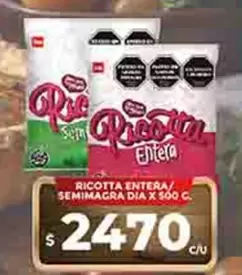 Dia - Ricotta Entera / Semimagra