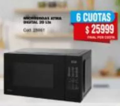 Atma - MICROWAVE ATMA DIGITAL 20 L
Cat 25861