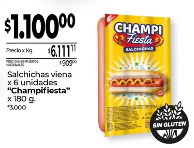 X$ - Salchichas viena x 6 unidades