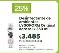 Lysoform - Desinfectante de ambientes aerosol